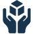 Hands holding package icon